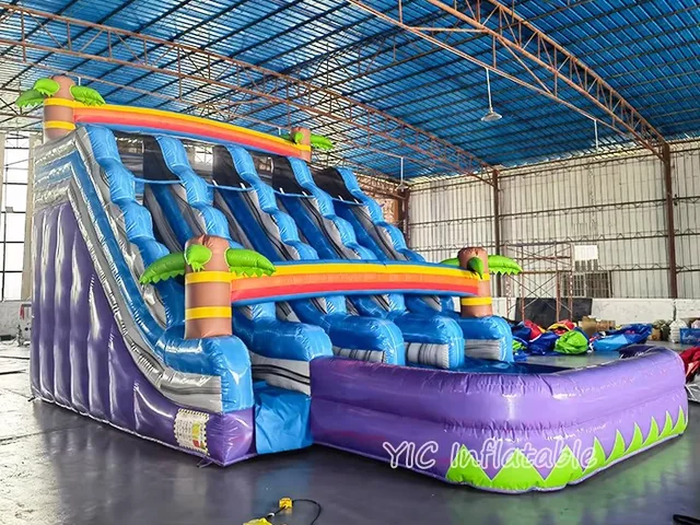 Tropical Palm Tree Inflatable Water Slide for Rental product image