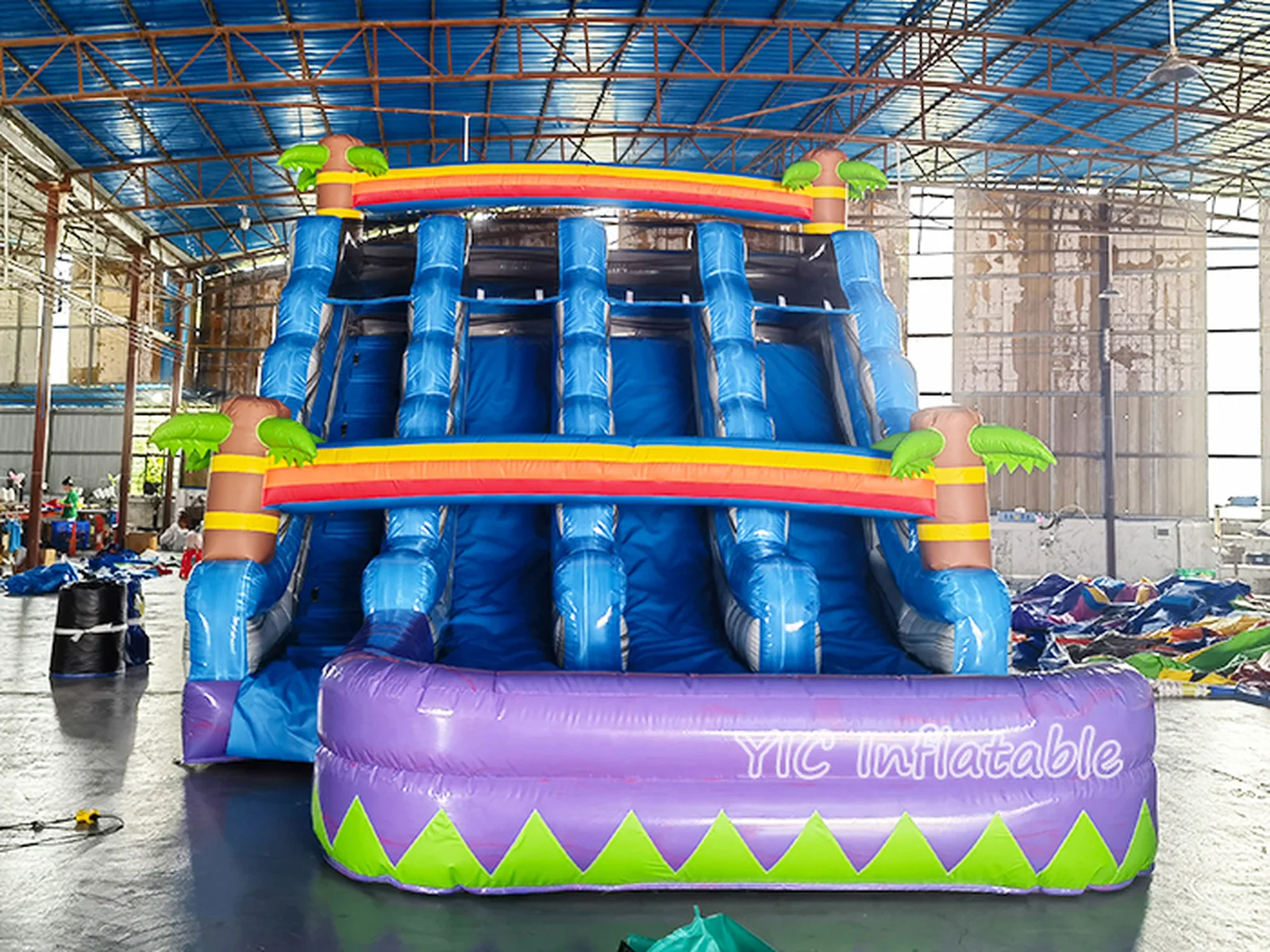 Tropical Palm Tree Water Slide side slide view