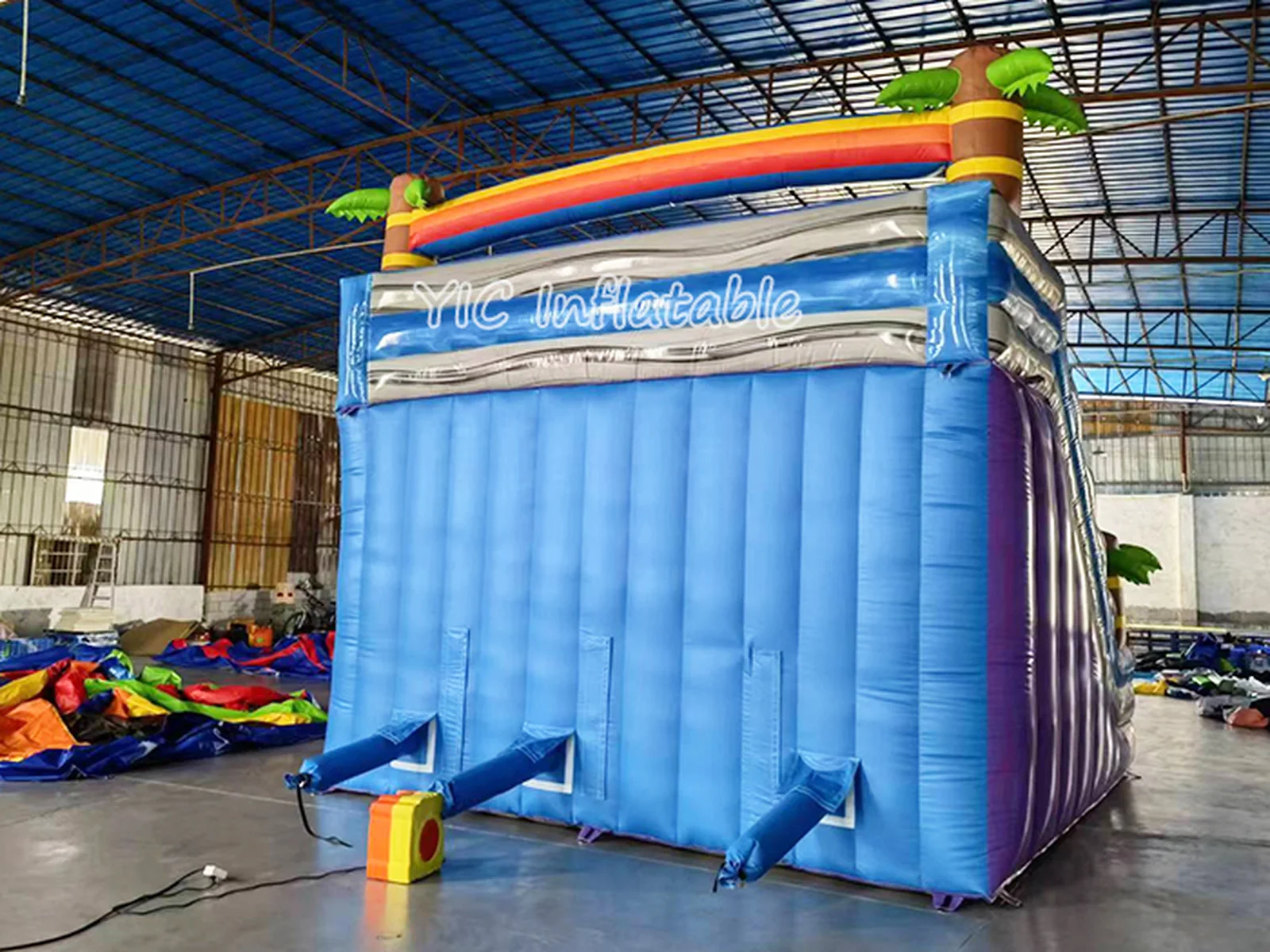 Tropical Palm Tree Water Slide commercial PVC detail