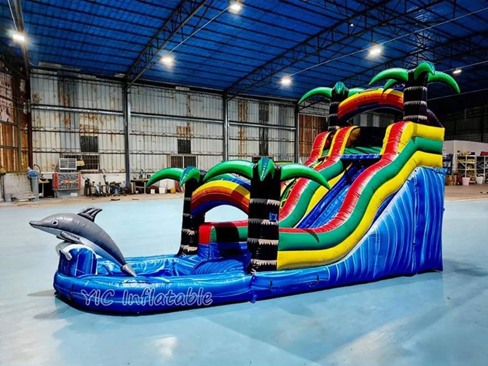 Doctor Dolphin Inflatable Water Slide front product view