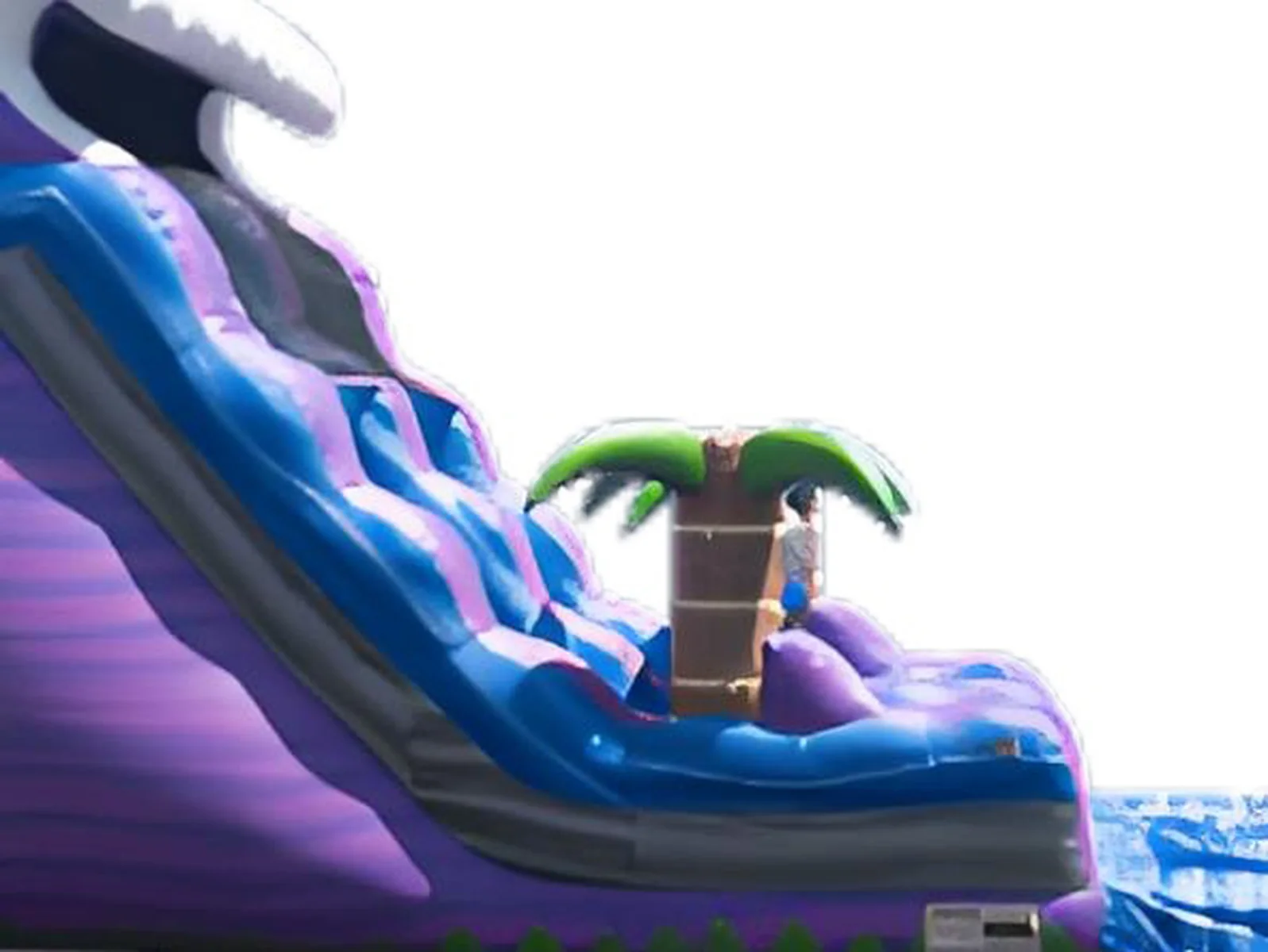 Purple Palm Tree Water Slide front view