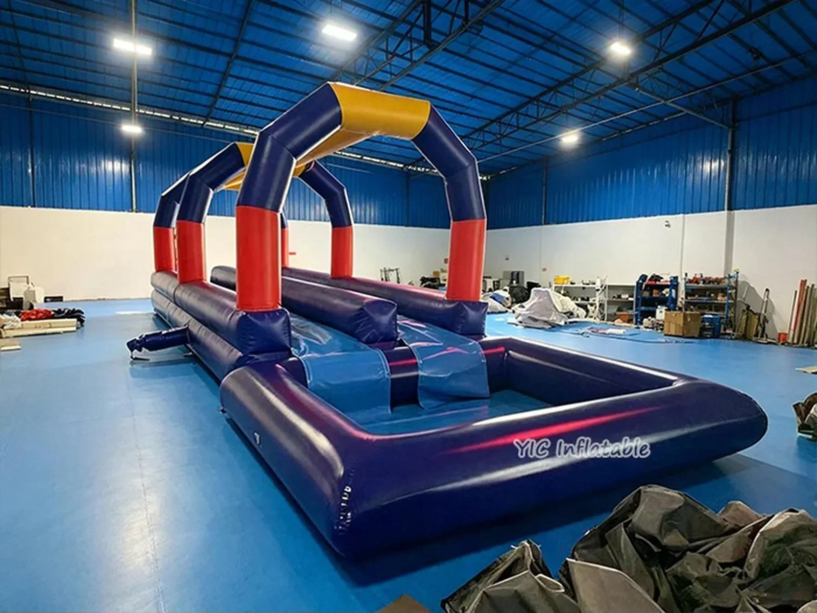 custom inflatable water slide attraction front view