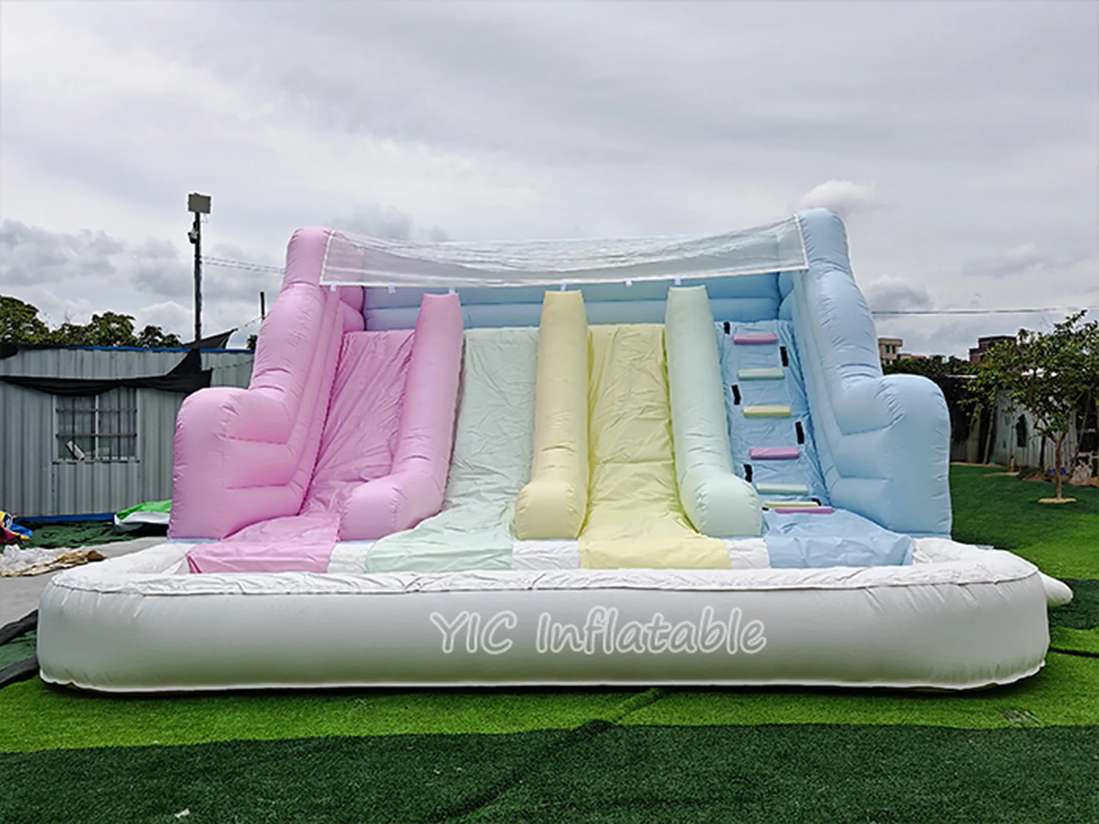 Pastel Tropical Dual-Lane Slide front product view