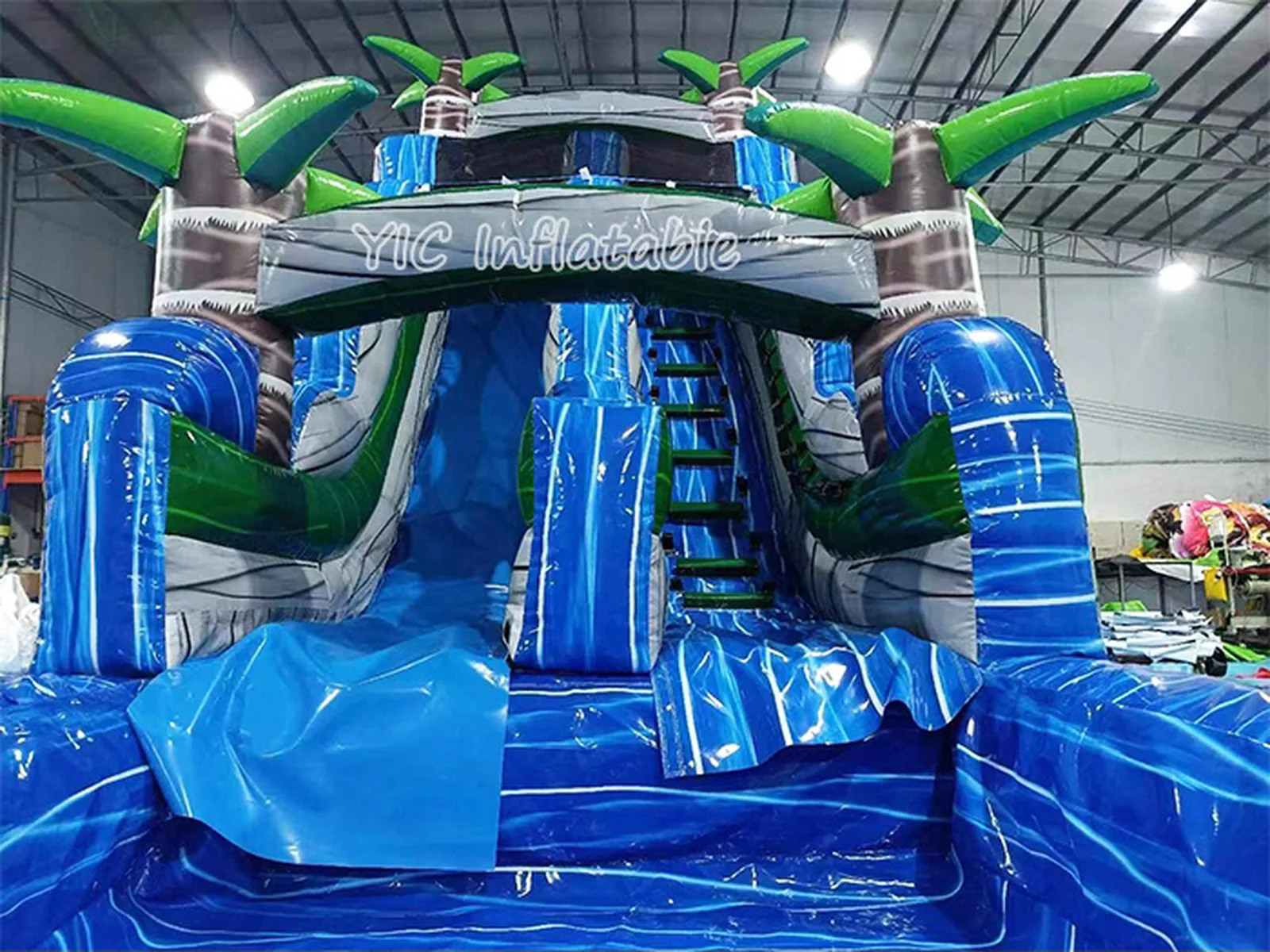 Commercial Tropical Dual Lane Water Slide detail view 5