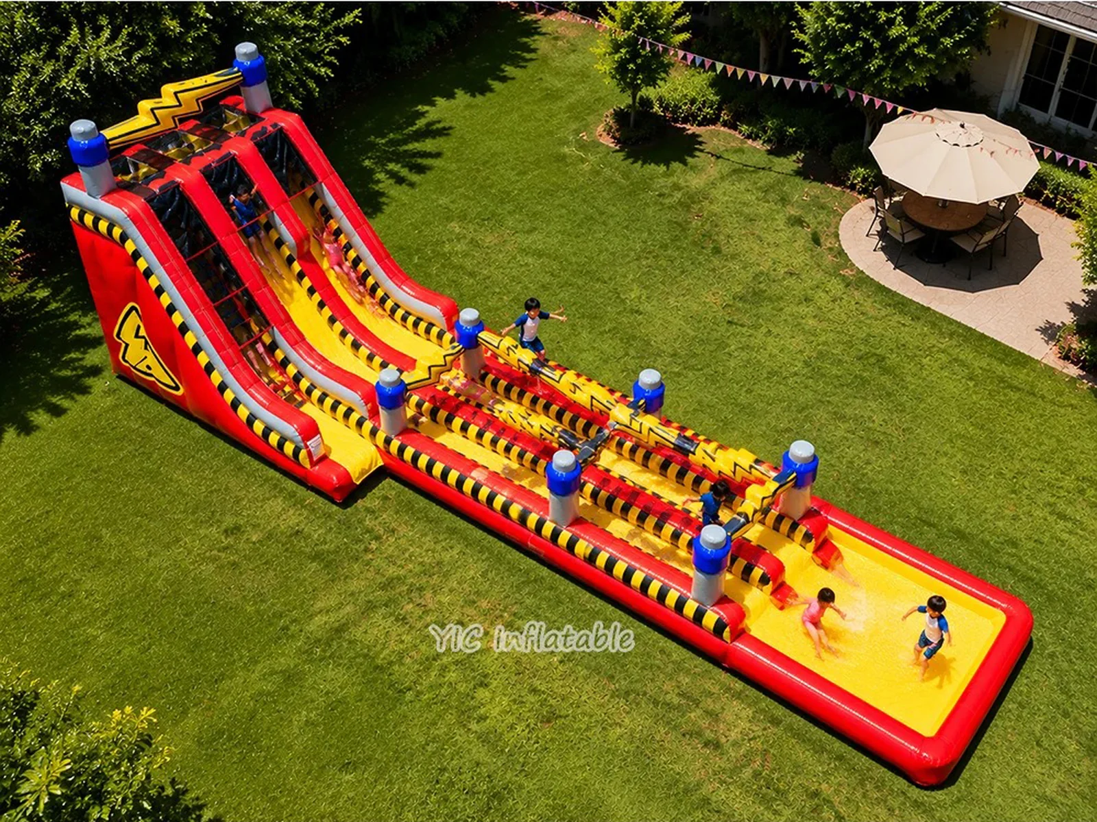 Lightning Mcqueen Inflatable Water Slide side view