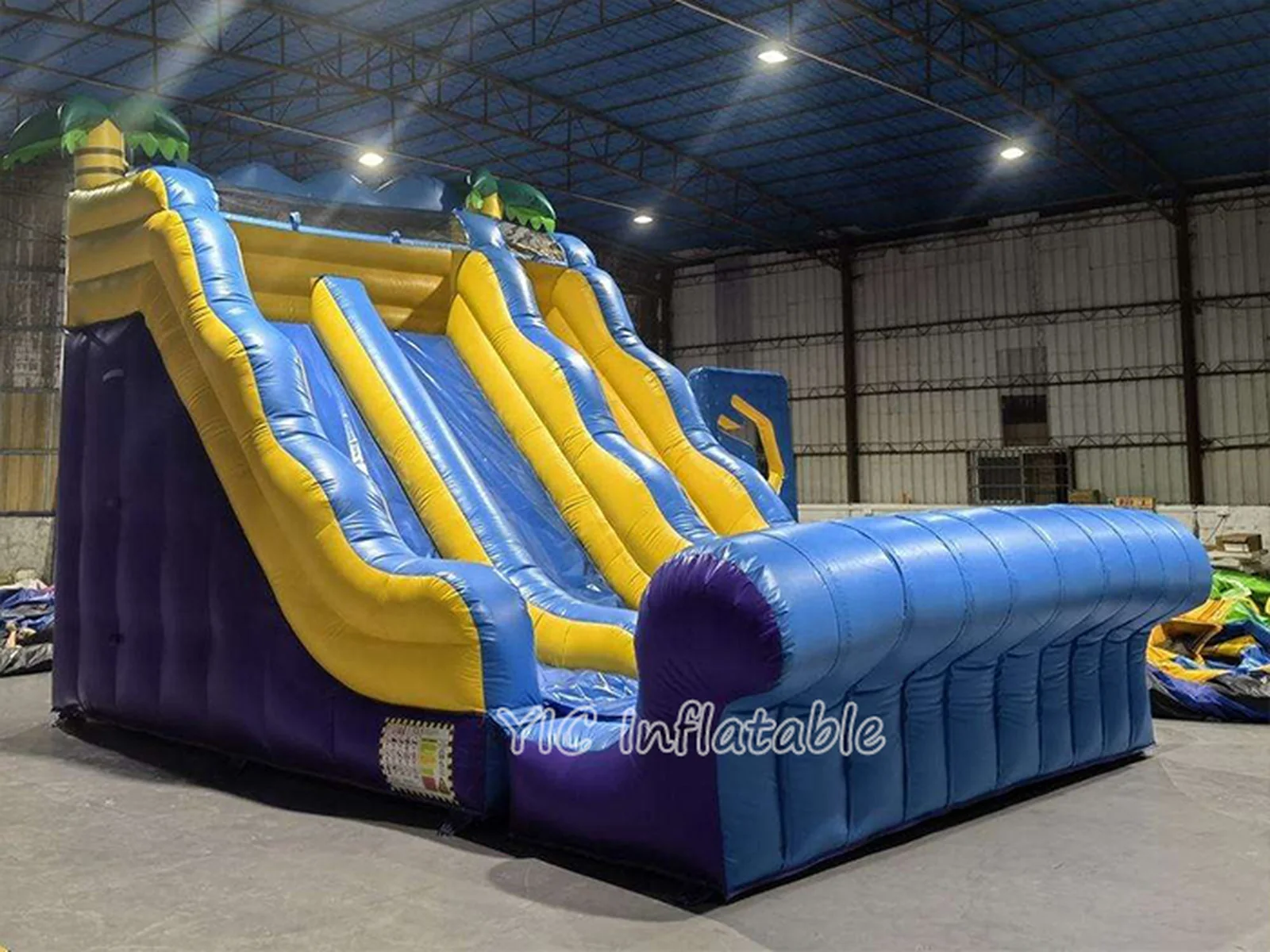 Inflatable Palm Tree Water Slide front product view