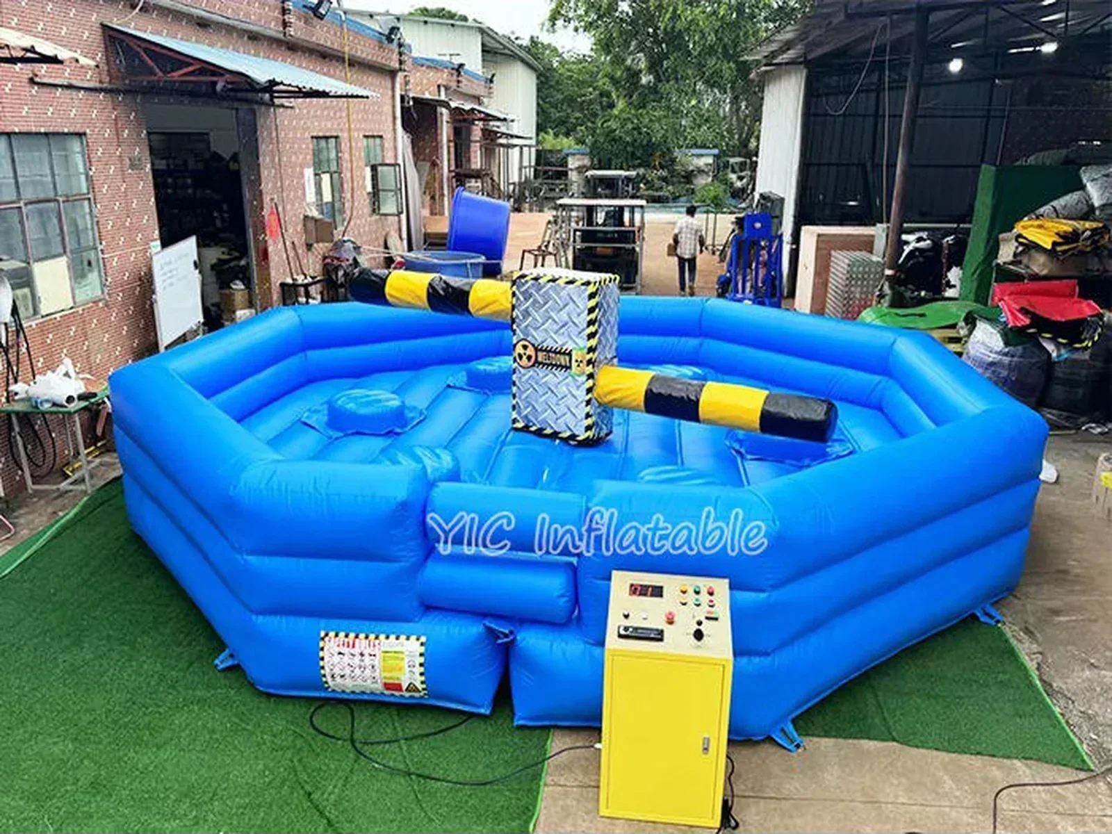 wipeout themed interactive amusement attraction front view