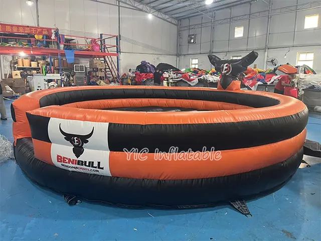 Orange Black Mechanical Bull Riding Arena product image