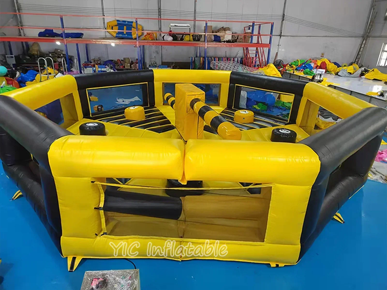 wipeout themed interactive amusement attraction front view