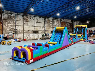 custom inflatable challenge course detail view