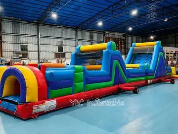 custom inflatable challenge course detail view