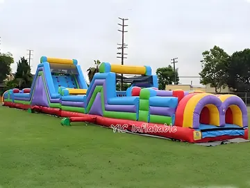 custom inflatable challenge course detail view