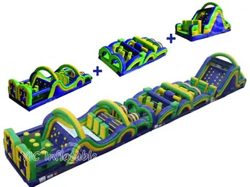custom inflatable challenge course detail view