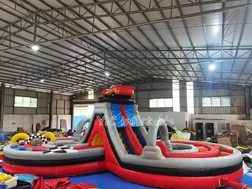 custom inflatable challenge course detail view