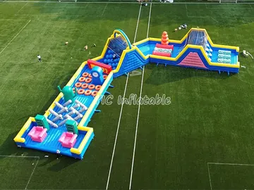 custom inflatable challenge course detail view