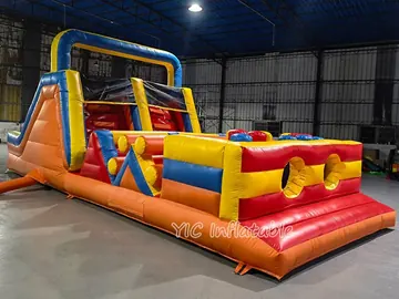 custom inflatable challenge course detail view