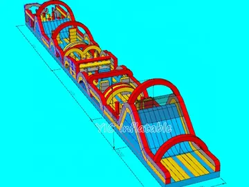 custom inflatable challenge course detail view