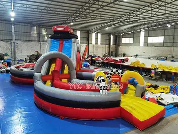 custom inflatable challenge course detail view