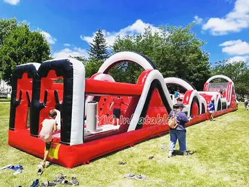 custom inflatable challenge course detail view