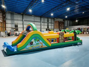 custom inflatable challenge course detail view