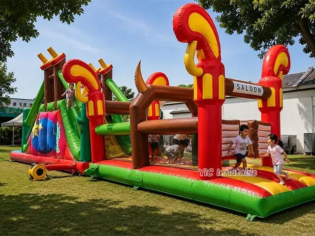 Western Cowboy Inflatable Obstacle Course product image