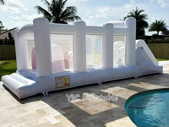 White Multi-section Obstacle Course with Slide product image