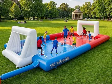 Inflatable Soap Soccer Pitch front view
