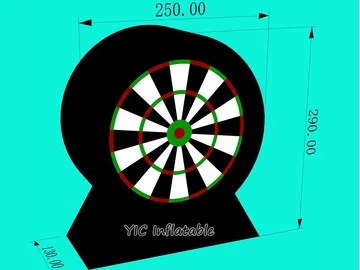 Inflatable Football Dartboard for Rental play layout