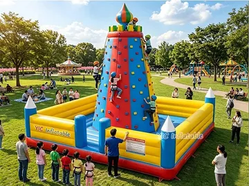 Blow Up Rock Climbing Wall front view
