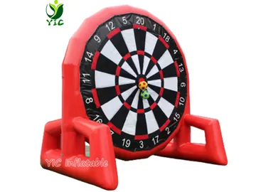 Blue Inflatable Football Dartboard detail view