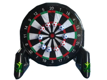 Blue Inflatable Football Dartboard commercial attraction view