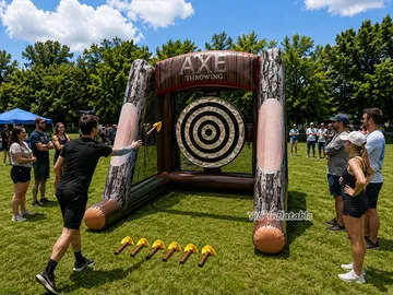 Commercial Inflatable Axe Throwing Game front view