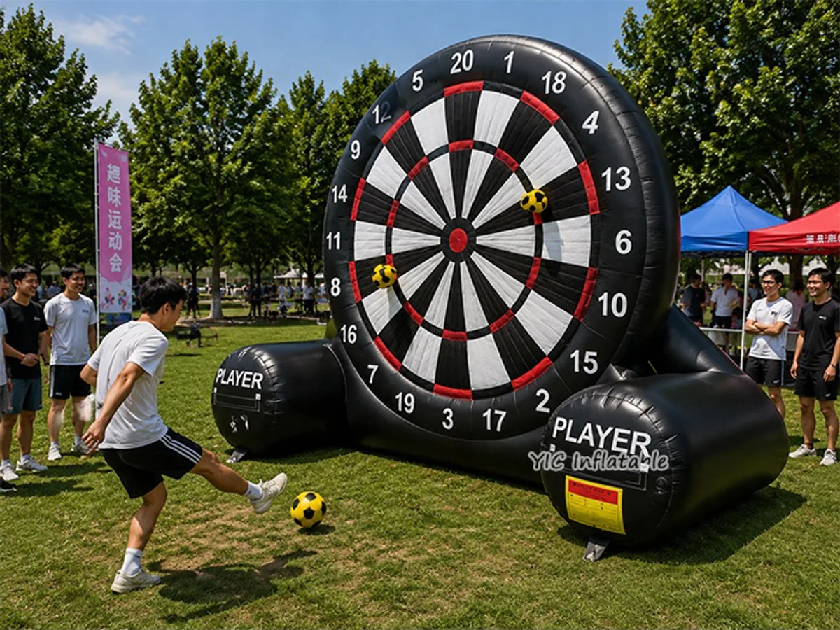 Commercial Inflatable Football Dartboard front view