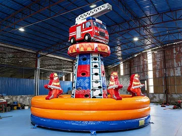Fire Truck Inflatable Climbing Tower side view