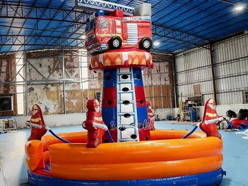 Fire Truck Inflatable Climbing Tower activity layout