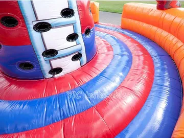 Fire Truck Inflatable Climbing Tower commercial use view