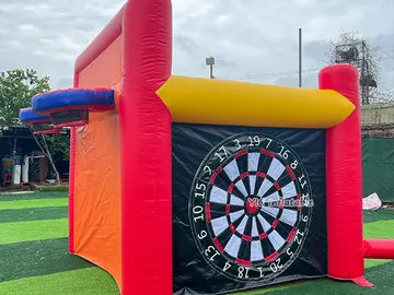 custom interactive inflatable sports game rear view