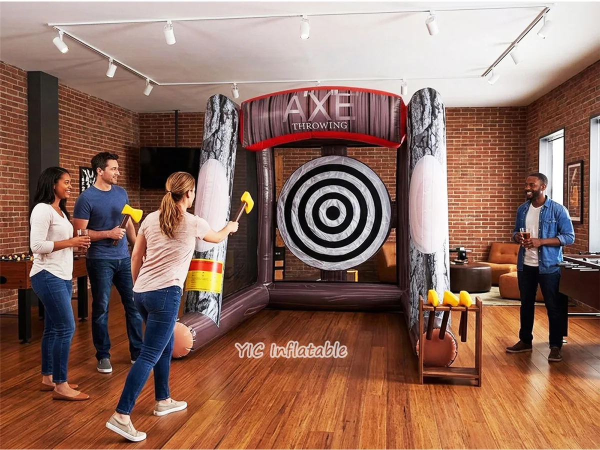 Indoor Inflatable Axe Throwing Game front view