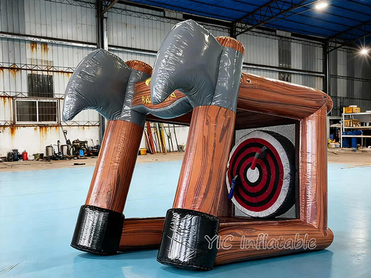 Inflatable Axe Throwing Arena front view