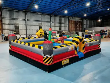 gladiator themed interactive inflatable sports game detail view