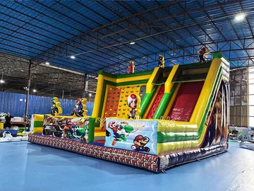 Inflatable Climbing Wall and Slide activity layout