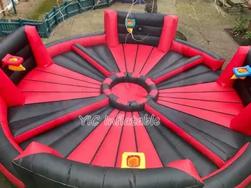 football themed interactive inflatable sports game detail view