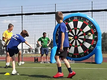 Inflatable Football Dartboard Training Game front view