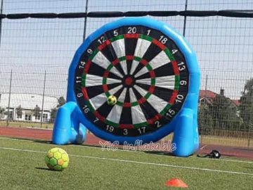 Inflatable Football Dartboard Training Game side view