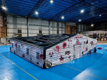 Inflatable Haunted House Maze front view