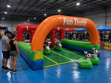Inflatable Horse Race Game front view