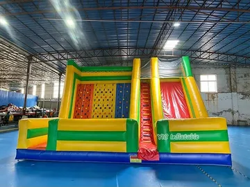 Inflatable Rock Climbing Wall with Slide detail view