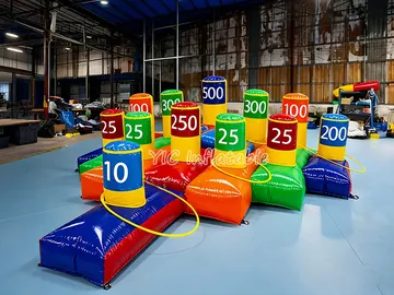 custom interactive inflatable sports game rear view