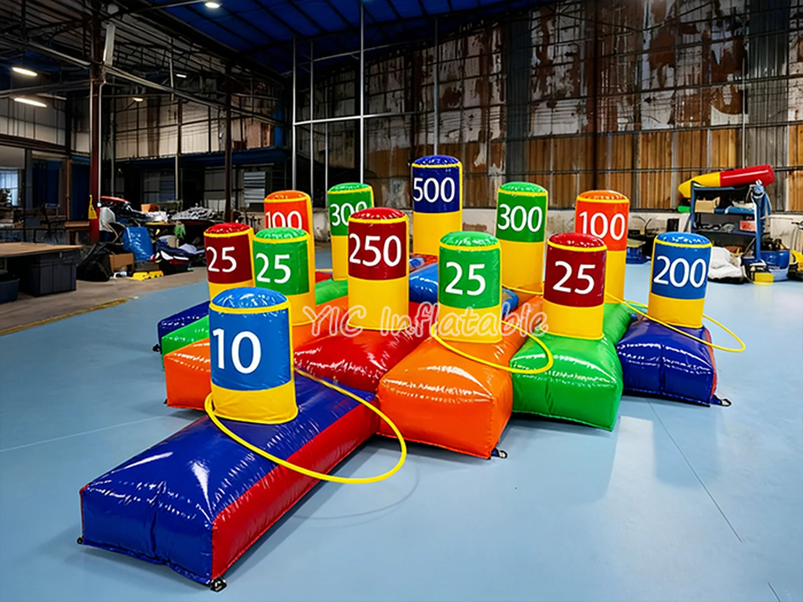 custom interactive inflatable sports game front view