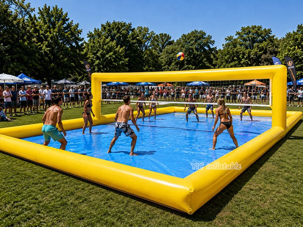 Inflatable Water Volleyball Court front view